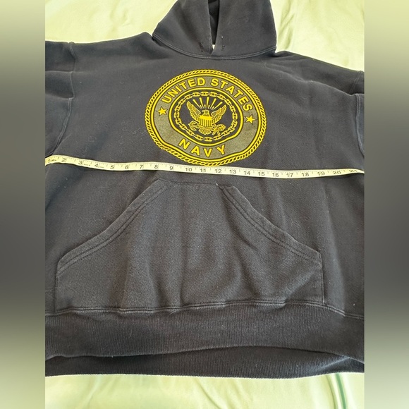 Vintage 90’s Reflective size: large. US Navy Hoodie Logo Sweatshirt. - Picture 3 of 12